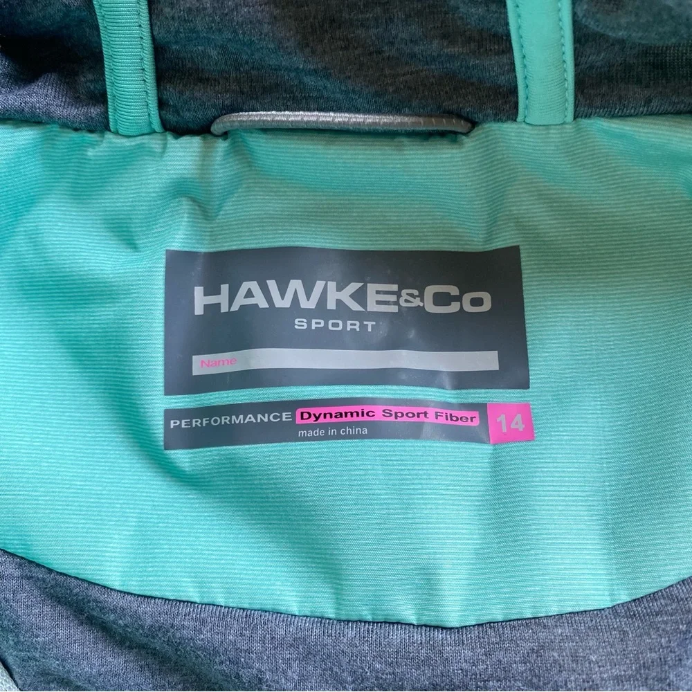 Kids HAWKE & CO Lined Full Zip Hooded Weather Resistant Windbreaker Sz 14 NWT